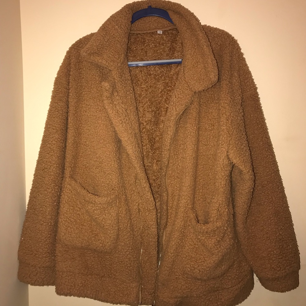 Oversized Teddy Jacket Coat